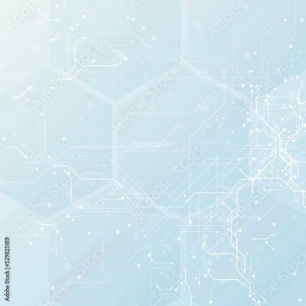 Obraz Circuit board   futuristic  technological processes  digital technology background  copy space vector illustration 