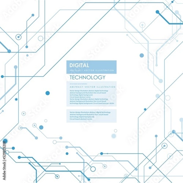 Obraz Circuit board   futuristic  technological processes  digital technology background  copy space vector illustration 