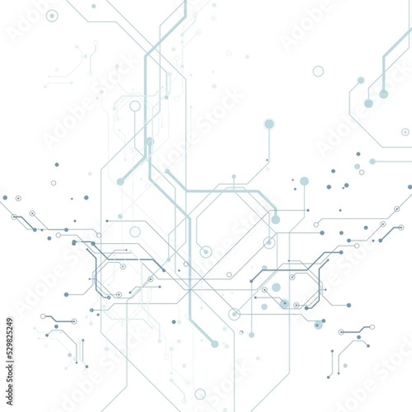 Fototapeta Circuit board   futuristic  technological processes  digital technology background  copy space vector illustration 