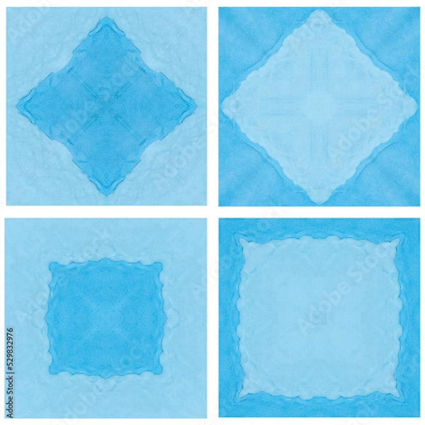 Obraz set of blue plasticine seamless pattern texture tile background