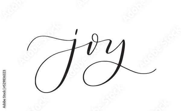 Obraz Joy cute hand-written word design for posters, prints