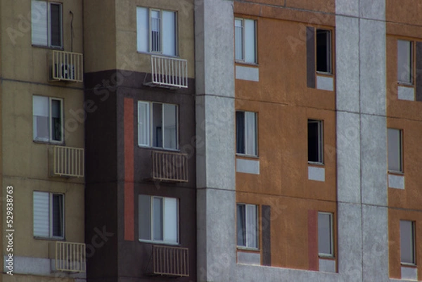 Obraz residential apartments front view background