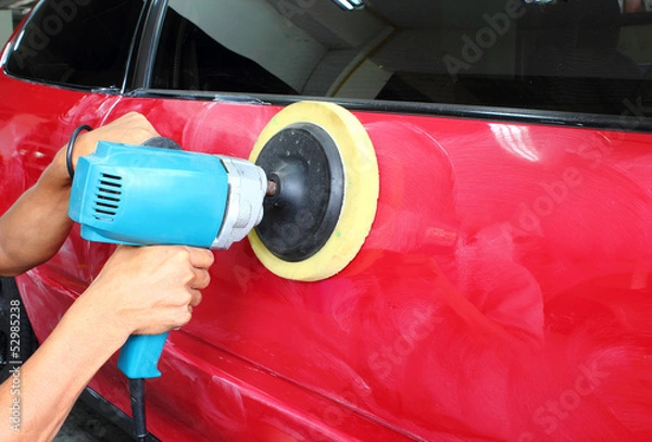 Obraz Polishing the car