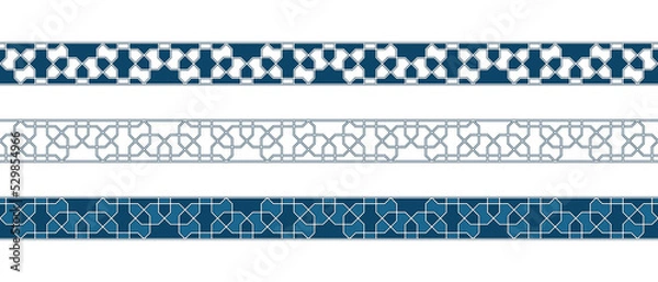 Obraz Islamic ornament pattern border for Ramadan card