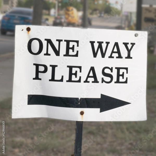 Obraz one way sign