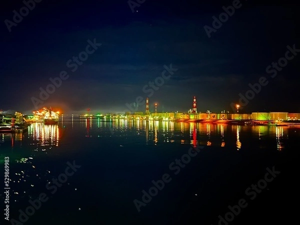 Obraz 苫小牧に輝くネオン
