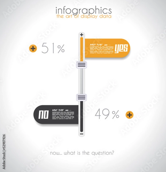 Fototapeta Infographic design template with paper tags.