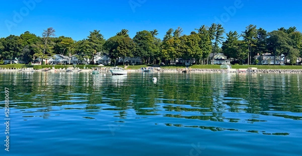 Obraz Wequetonsing is a lovely community in Harbor Springs, Michigan on Little Traverse Bay.