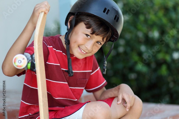 Obraz Young skateboarder