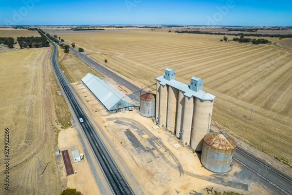 Obraz Looking at the silos and country side in the Mallee