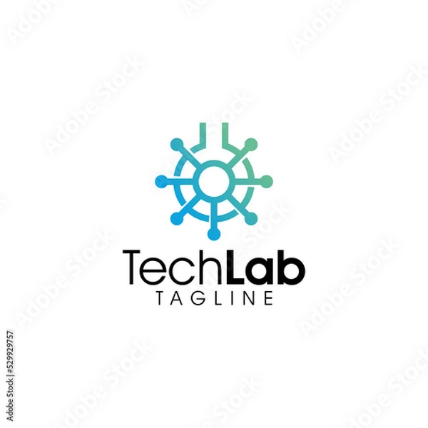 Obraz tech laboratory logo icon vector isolated