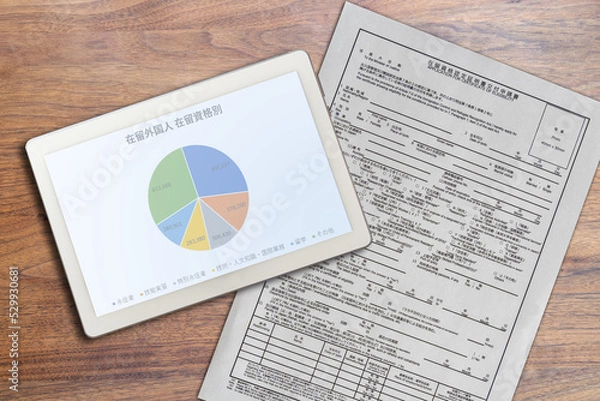 Obraz 在留資格認定証明書交付申請書 在留外国人在留資格別