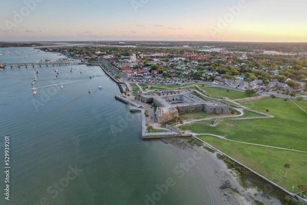 Obraz Downtown St. Augustine Florida skyline at sunset 4