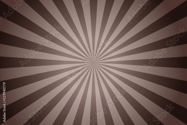 Fototapeta Sun rays retro vintage style on brown background, Sunburst pattern background. Rays. Summer banner vector illustration