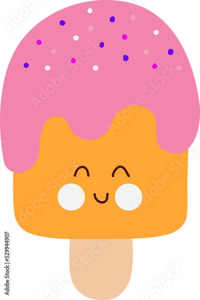 Obraz Pink Kawaii Popsicle