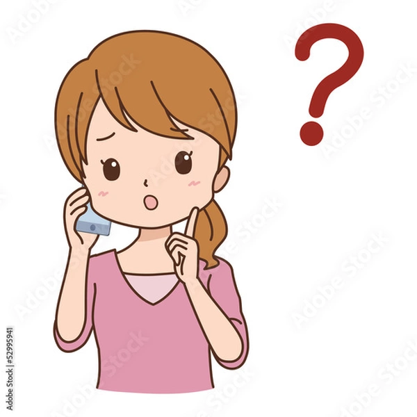 Fototapeta 女性/電話