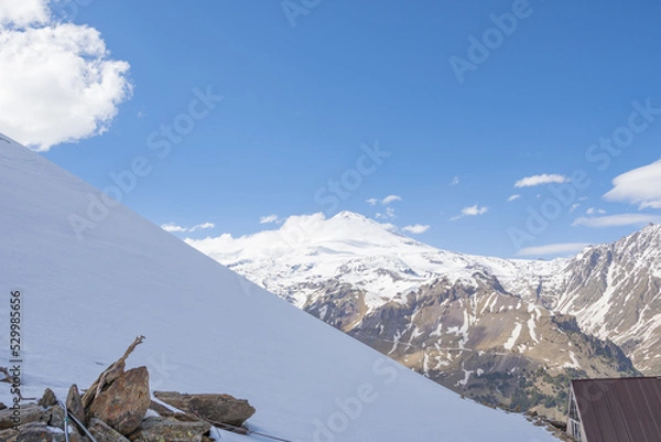 Obraz Mount Elbrus from the lift to Mount Cheget, Caucasus Range
