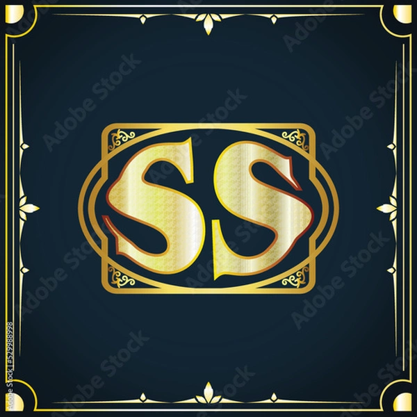 Obraz Initial letter SS royal luxury logo template