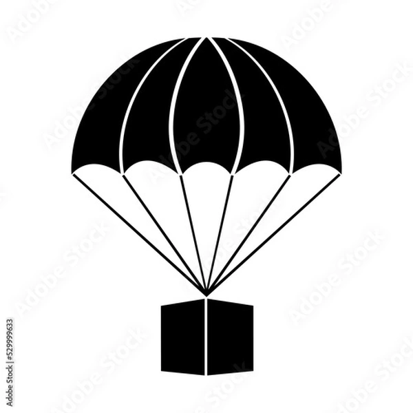 Fototapeta Parachute with cargo