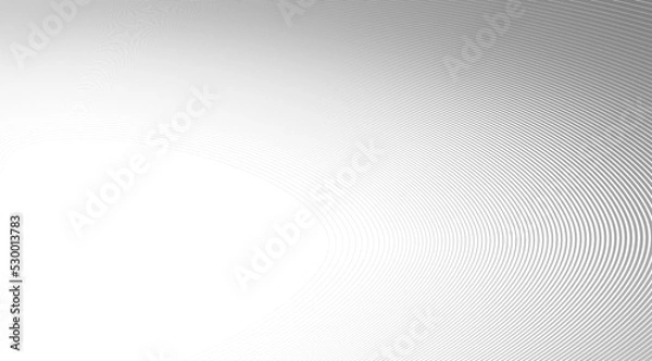 Fototapeta Linear abstract background, vector design 3D lines in perspective, curve and wave lines in motion, smooth and soft backdrop.