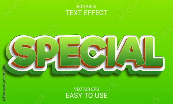 Fototapeta Special editable 3d text effect template