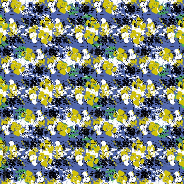 Obraz blue and yellow flowers