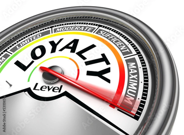 Obraz loyalty level conceptual meter