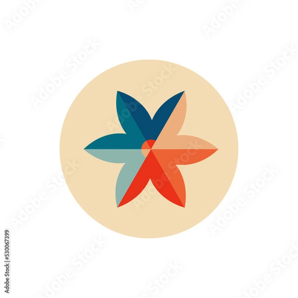 Fototapeta Retro vintage Christmas icon, design for highlights of instagram, blogs, stickers, postcards