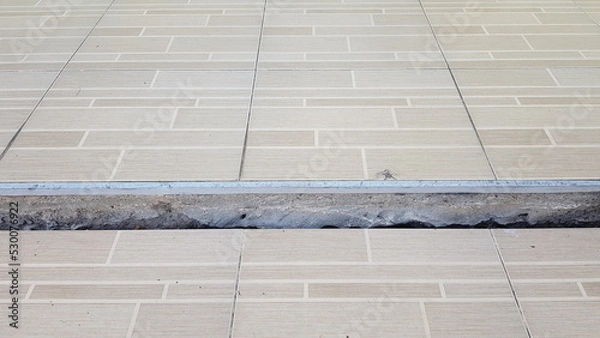 Fototapeta The walkway that collapsed until it broke apart.