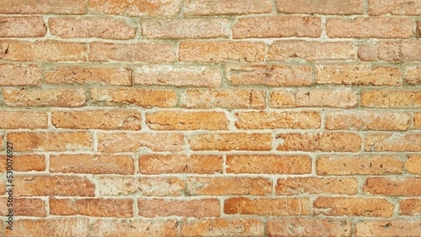 Fototapeta Red masonry wall painted with lacquer.