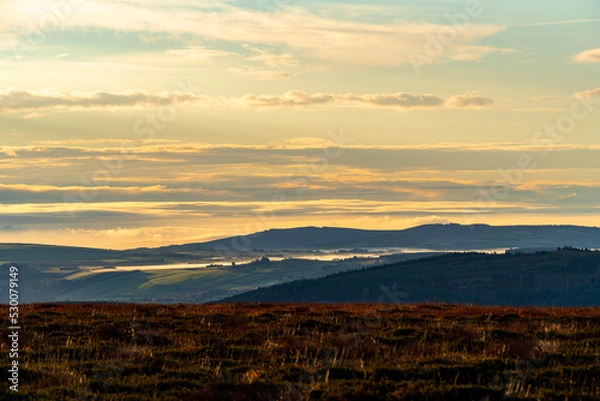 Fototapeta sunset in the mountains