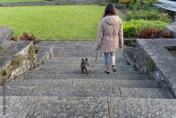 Fototapeta child and dog