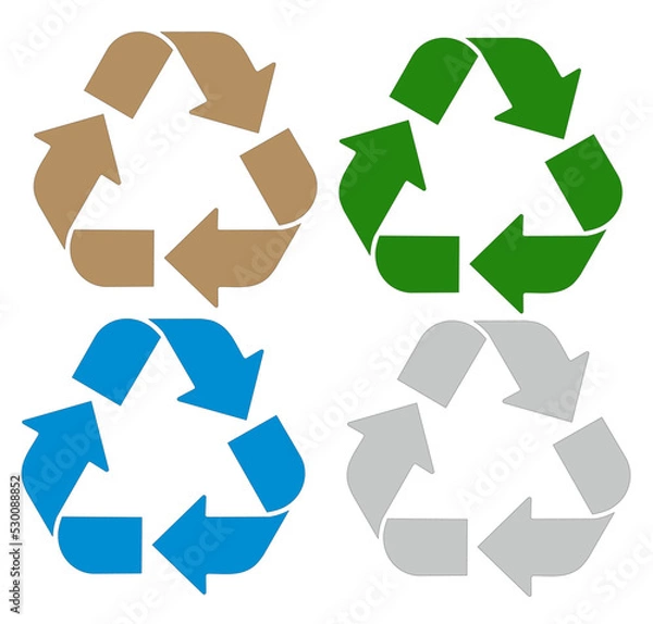 Obraz COLORFUL RECYCLING SYMBOL MODERN ICON