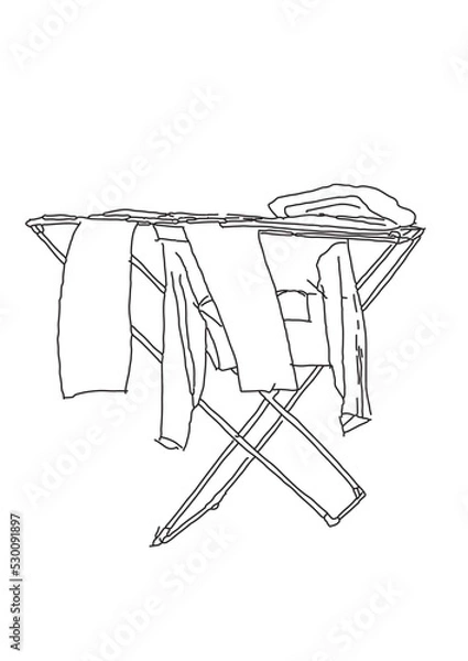 Obraz ironing board with clothes
