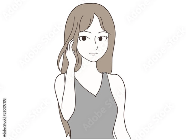 Obraz 女性　美容　ビューティー　若い　美しい　人物　綺麗