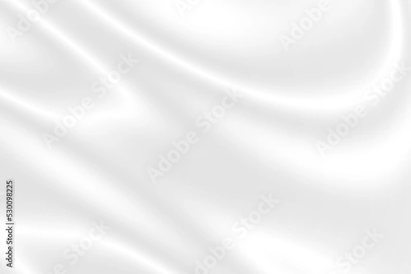Obraz Abstract smooth elegant white fabric silk texture soft background, flowing satin waves.