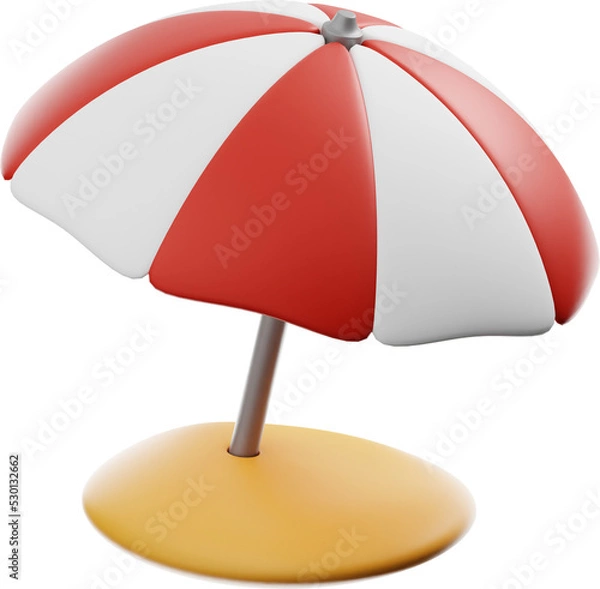 Fototapeta premium summer icon 3d rendering transparent background PNG