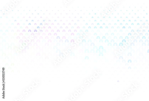 Obraz Light Multicolor vector backdrop with rainbows, clouds.