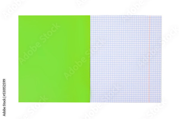 Obraz Green school notebooks isolated on a white background