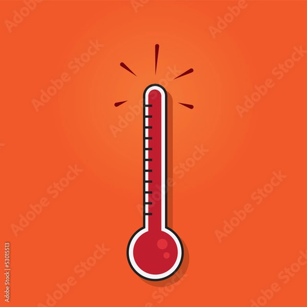 Fototapeta Thermometer filled to the top