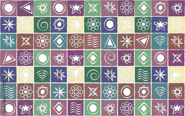 Fototapeta seamless pattern with shapes