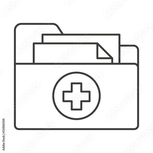 Fototapeta Medical History concept line icon. Simple element illustration. Medical History concept outline symbol design from medical set. Can be used for web and mobile on white background