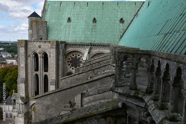 Obraz Toit de la cathédrale de Chartres