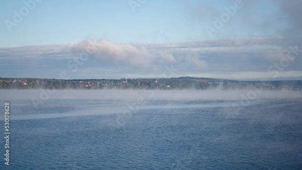 Obraz fog over the river