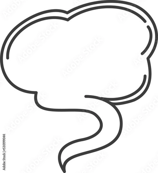 Fototapeta Message dialog doodle, speech bubble abstract memo