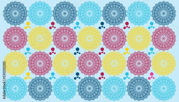 Obraz abstract background swatches with elegant minimal labels. Modern colorful textures collection. Pink,
 green, turquoise color. Trendy repeatable design. A seamless vector background. Floral pattern.
