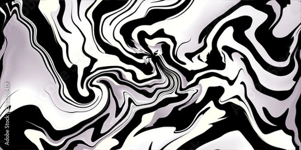 Fototapeta white and black wavy background, black white abstract liquify background.