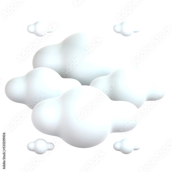 Obraz 3d icon illustration of a cloud