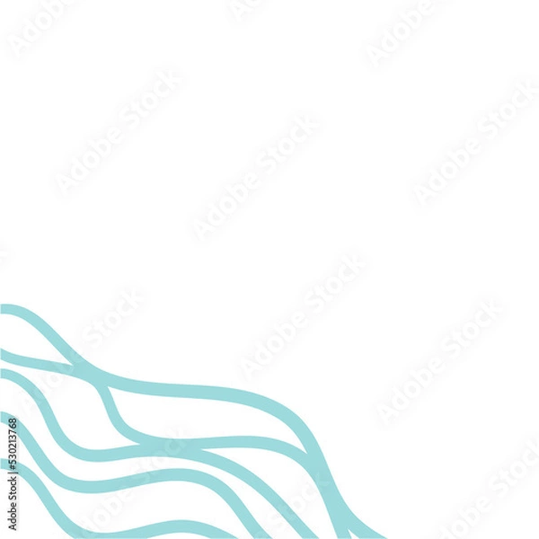 Fototapeta Abstract scribble line corner border