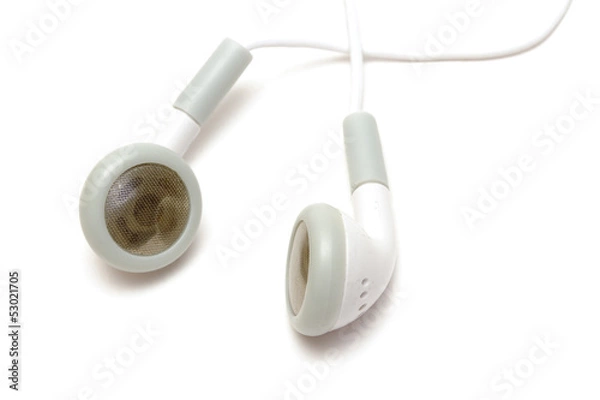Obraz White earphones